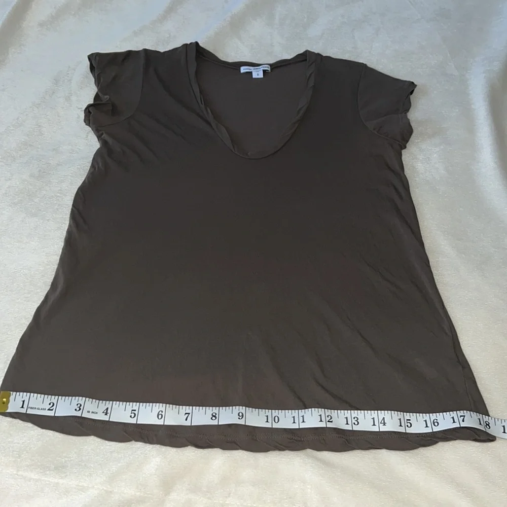 James Perse Deep V Neck T Shirt Size 0 - Picture 4 of 8